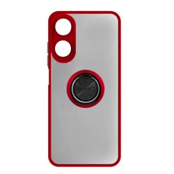 Case with Support Ring for Oppo A38 4g Red Case with Support Ring for Oppo A38 4g Red